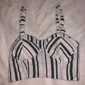 Striped crop Top